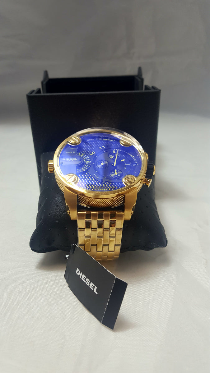 Men's Gold Diesel Watch Model Little Daddy DZ7347 – All of the