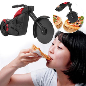 Motorcycle Pizza Wheel Cutter Knife Blade Hand Chopper Slicer Non-stick Kitchen Tools Cocina Gadget