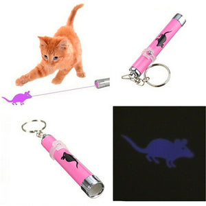 Portable Creative and Funny Pet Cat Animal Toys LED Laser Pointer Light Pen With Bright Animation Dog Mouse Small Animal Toys