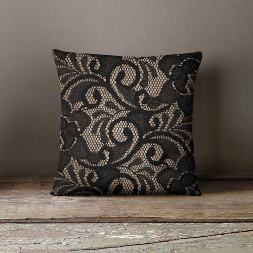 Copy of Beautiful Black Lace Pillowcase Decorative Throw