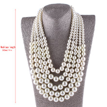 JIOFREE big Pearl Necklace New Fashion long Statement Imitate Pearl Beads For Wedding Party Decoration Women Fashion Jewelry