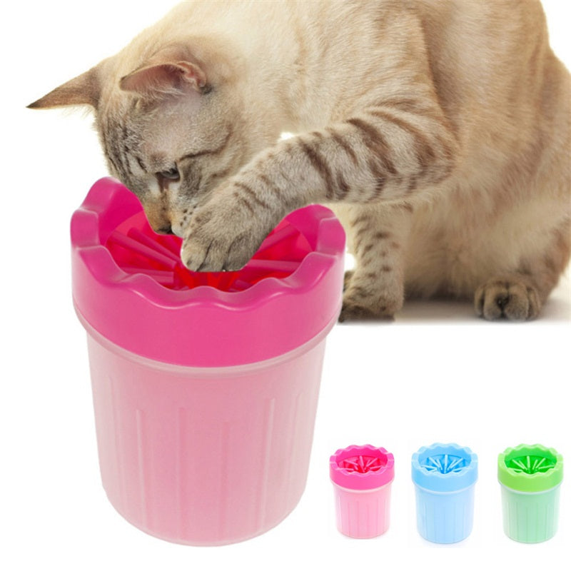 3 Colors Pet Foot Washer Cup Dog Foot Wash Tools Soft Gentle Silicone Bristles Pet Brush Quickly Clean Paws Muddy Wash Feet