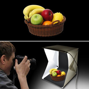 Portable Folding Lightbox Photography Studio Softbox LED Light Soft Box for DSLR Camera Photo Background