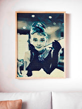 Audrey Hepburn Tiffany Movie Poster Art Canvas