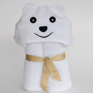 Bamboo rayon Bear Hooded Turkish Towel: Little Kid