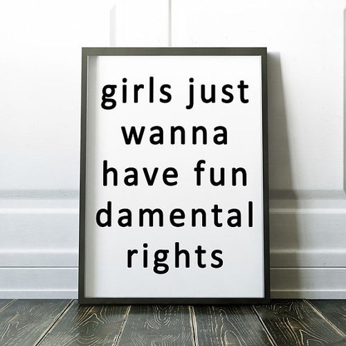 Girl Power Poster Art Print Canvas Print Wall