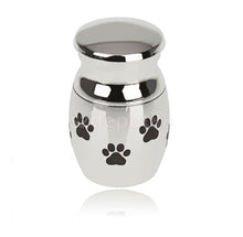 Pet Dog Paw Pattern Stainless Steel Cremation Urn Ash Holder Memorial Container Pendant Jewelry