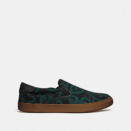 Coach  X Keith Haring Black Surfer Men's Shoe With Hula Dance Print