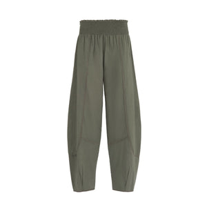 Elegant summer pant in pure cotton in solid color