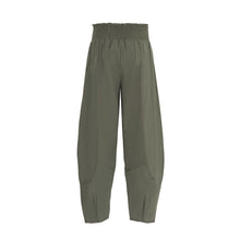 Elegant summer pant in pure cotton in solid color
