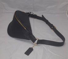 Coach Black Signature Leather Belt Bag