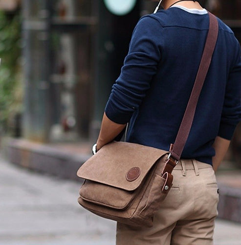 Fashion Men bags Vintage Canvas Messenger Shoulder