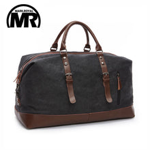 MARKROYAL Canvas Leather Men Travel Bags Carry on Luggage Bags Men Duffel Bags Travel Tote Large Weekend Bag Overnight