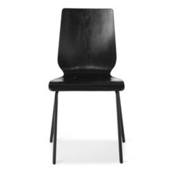 Bent Plywood Stacking Chair Black