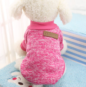 Classic Dog Clothes Warm Puppy Outfit Pet Jacket Coat Winter Dog Clothes Soft Sweater Clothing For Small Dogs Chihuahua 25S1