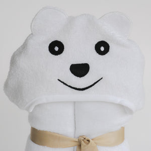 Bamboo rayon Bear Hooded Turkish Towel: Little Kid