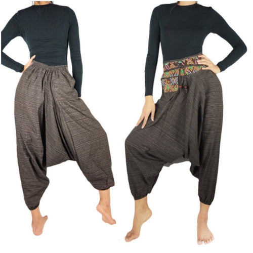 Cotton Drop Crotch Women Tribal Boho Pants Hippie