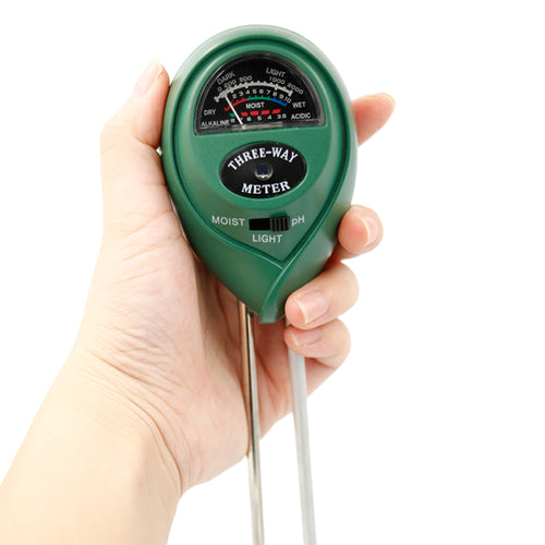 New arrival 3 in 1 soil PH water moisture meter Acidity humidity sunlight garden plants Flowers moist tester instrument tool