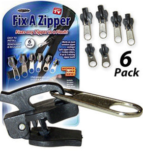 6pcs/lot Fix A Zipper Quickly Instant Magic Zippers Fix Any Zipper For Bags Garment Shoes