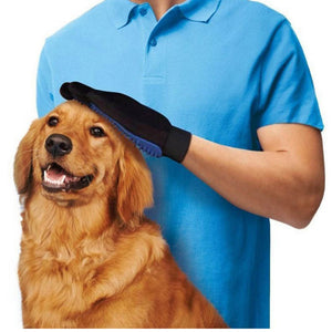 2017 New Product Silicone dog Glove Deshedding Gentle Efficient Pet Grooming Dogs Bath Pet Supplies