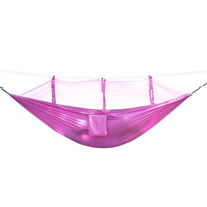 260x140cm Camping Hammock With Mosquito Net Outdoor Camping Mosquito Net Nylon Hammock Hanging Bed Sleeping Swing For Travel Kit