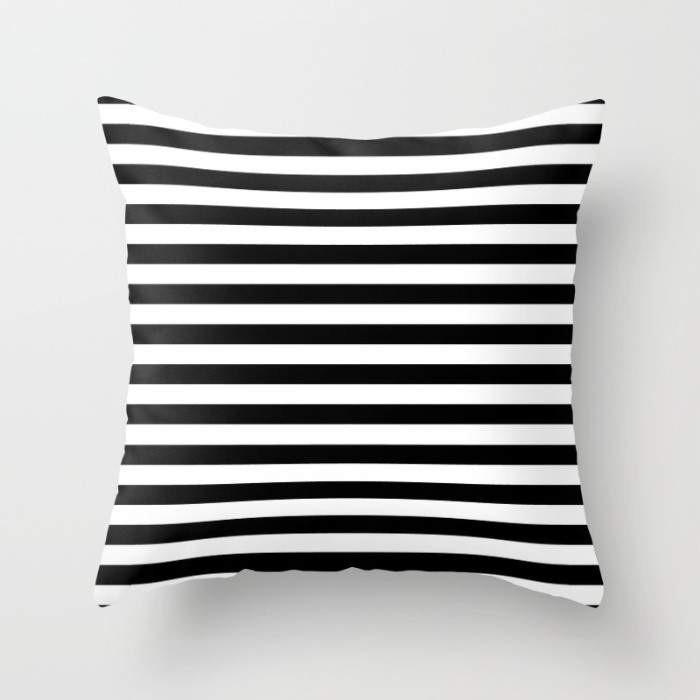 Modern Black White Stripes Monochrome Pattern