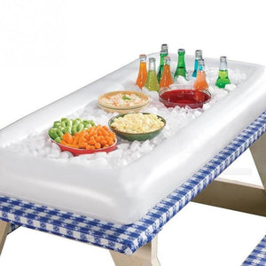Inflatable Serving Bar Salad Buffet Ice Cooler Picnic Drink Table Party Camping 134*64cm