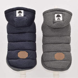 Two Feet Winter Dog Clothes Blue Grey Color S-xxl Size For Choice Super Warm And Soft Cotton Padded Dog Winter Pet Dog Jacket